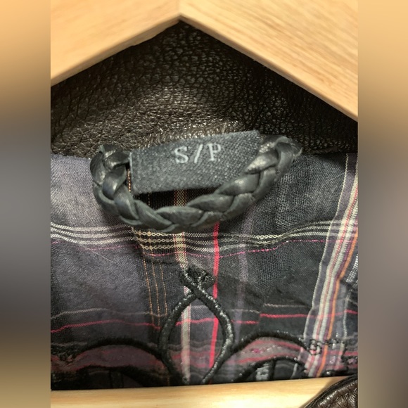 Mackage Genuine Leather Brown Biker Jacket - Picture 5 of 8